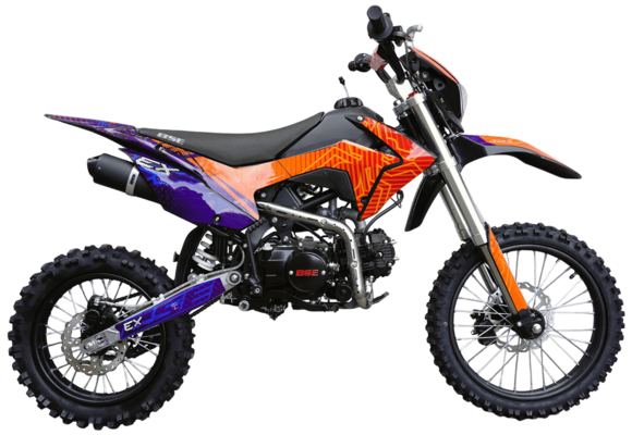 Питбайк BSE EX 14/12 Blue Orange Ant (040) (фара, электростартер) pitbikemarket.ru