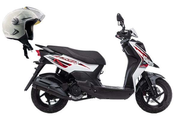 Скутер SYM CROX 125 Белый/ Матовый Темно-Серый pitbikemarket.ru